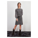 Trendyol Anthracite Accessory Detailed Knitwear Dress Anthracite