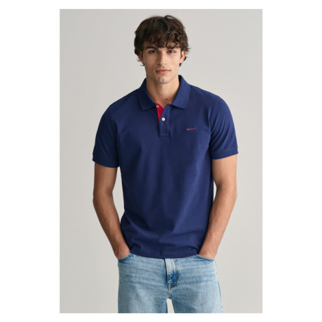 POLOKOŠEĽA GANT REG CONTRAST PIQUE SS RUGGER PERSIAN BLUE