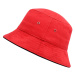 Myrtle Beach Bavlnený klobúk MB012 - Červená / čierna