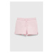 Detské krátke nohavice Guess ružová farba, s potlačou