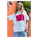 Trend Alaçatı Stili Women's Fuchsia Crew Neck Printed Oversize T-Shirt