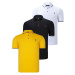 TRIPLE SET T8586 DEWBERRY MEN'S T-SHIRT-BLACK-WHITE-YELLOW