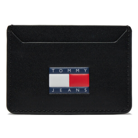 Tommy Jeans Puzdro na kreditné karty Tjm Heritage Leather Cc Holder AM0AM12085 Čierna Tommy Hilfiger