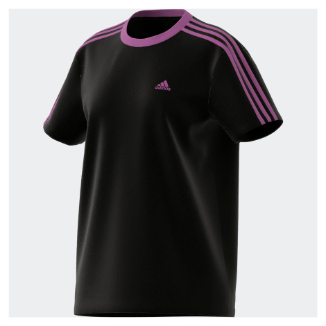 Dámske tričko na fitness čierno-fialové Adidas