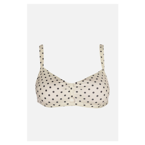 Trendyol White Polka Dot Bikini Top