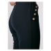 Simple Bavlnené nohavice SPD505-01 Tmavomodrá Regular Fit