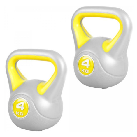 Gorilla Sports Sada Kettlebell činek, plast, 2 x 4 kg