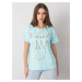 Mint Women's Cotton T-Shirt with Print