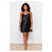 Trendyol Curve Black Lace Satin Woven Nightgown