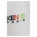 Detské bavlnené tepláky Kenzo Kids béžová farba, s potlačou