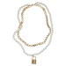 Pearl Layring Necklace - Gold Color