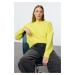 Trendyol Lime Wide Pattern Soft Texture Basic Knitwear Sweater