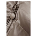Krátka zimná bunda vo farbe cappuccino s kapucňou (5M3138-84)