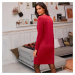 Blancheporte Vrúbkovaný pulóvrové šaty červená