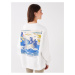 LC Waikiki Crew Neck Printed Long Sleeve Oversize Women's Sweatshirt