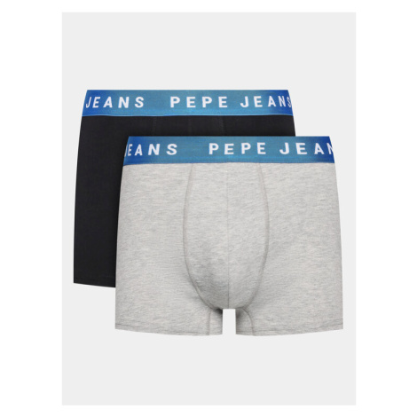 Pepe Jeans Súprava 2 kusov boxeriek Logo Tk Lr 2P PMU10963 Čierna