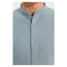 Trendyol Gray Men's Slim Fit Collar Pique Knitted Shirt