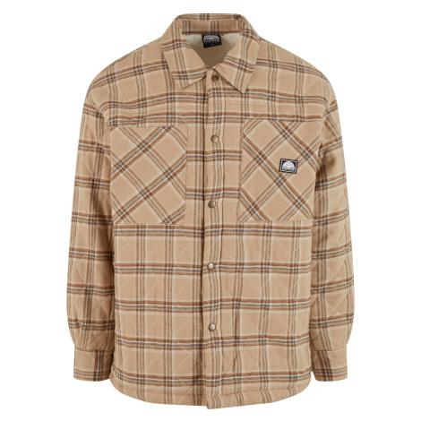 Men's flannel shirt jacket beige Southpole