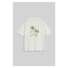 TRIČKO GANT HAWAII PRINTED GRAPHIC SS T-SHIRT EGGSHELL