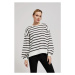 Striped sweatshirt with fluffy sleeves