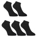 5PACK Styx low bamboo black socks