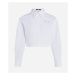 Košeľa Karl Lagerfeld Crop Poplin Shirt White