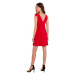 K128 Jednoduché šaty červené - Makover červená