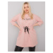 Dusty pink tunic plus size with inscription