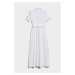 Šaty La Martina Woman Piquet Long Dress Pique Biela