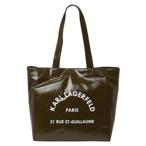 Karl Lagerfeld Shopper 'Rue St-Guillaume'  olivová / biela
