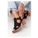 Štýlové sandále v čiernej farbe pre dámy