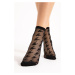 Čierne vzorované silonkové ponožky Rita 20 DEN