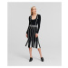 Šaty Karl Lagerfeld Lslv Logo Knit Dress Black/White