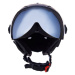 Lyžiarska prilba so štítom BLIZZARD Double Visor ski helmet, black matt, smoke lens, mirror