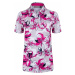 Kjus Womens Enya Printed S/S Magenta/Alloy Polo košeľa