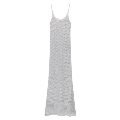 Pull&Bear Plážové šaty  sivá / strieborná Pull & Bear