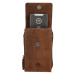 Hide & Stitches Hnedá kabelka na mobil z pravej kože „Freya“