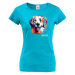 Dámské tričko s potlačou plemena Pyrenejský horský pes s voliteľným menom