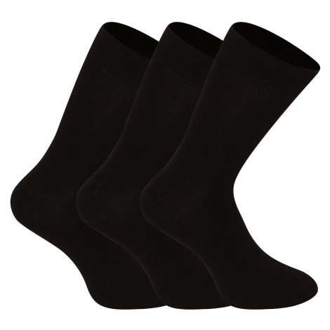 3PACK Nedeto high bamboo black socks