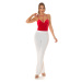 Sexi top Koucla Velvet Look s detailmi stuhy white Einheitsgroesse