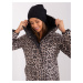 Black women's winter hat with rhinestones