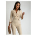 Beige jumpsuit with wide legs