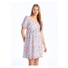 LC Waikiki V-neck Floral Short Sleeve Maternity Dress