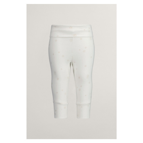 TEPLÁKY GANT STAR AND G PRINTED LEGGINGS WHITE