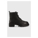 Kožené členkové topánky Aldo Bigmark dámske, čierna farba, na platforme,