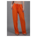 Madmext Orange Crinkle Fabric Basic Women's Beach Pants