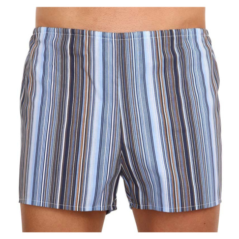 Classic men's boxer shorts Foltýn blue with oversized stripes