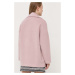 Kabát Silvian Heach dámsky, ružová farba, prechodný, oversize
