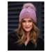 Dark pink women's cap for the winter