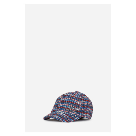 Šiltovka Karl Lagerfeld K/Signature Boucle Cap Blue/Red Multi